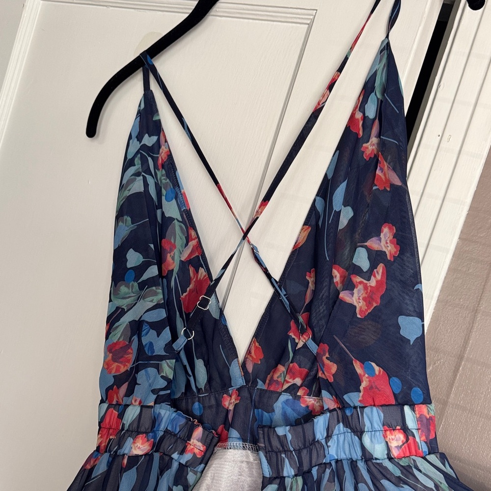 Floral Blue Maxi Dress - Picture 6 of 10